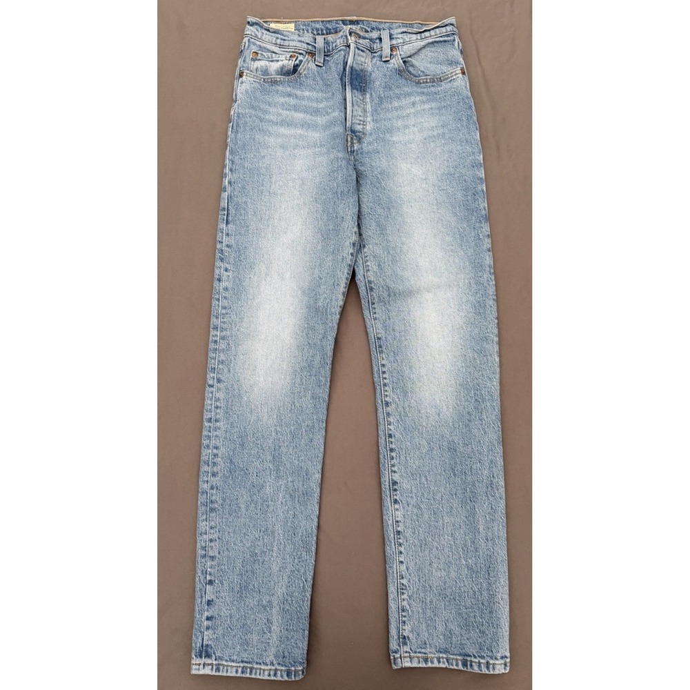 LEVIS Premium 501 Button Fly Denim Jeans Mens Size 29x31.5 Blue Straight Leg